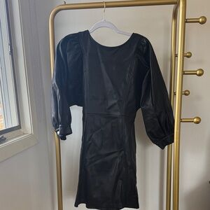 Signature Black Pleather Dress